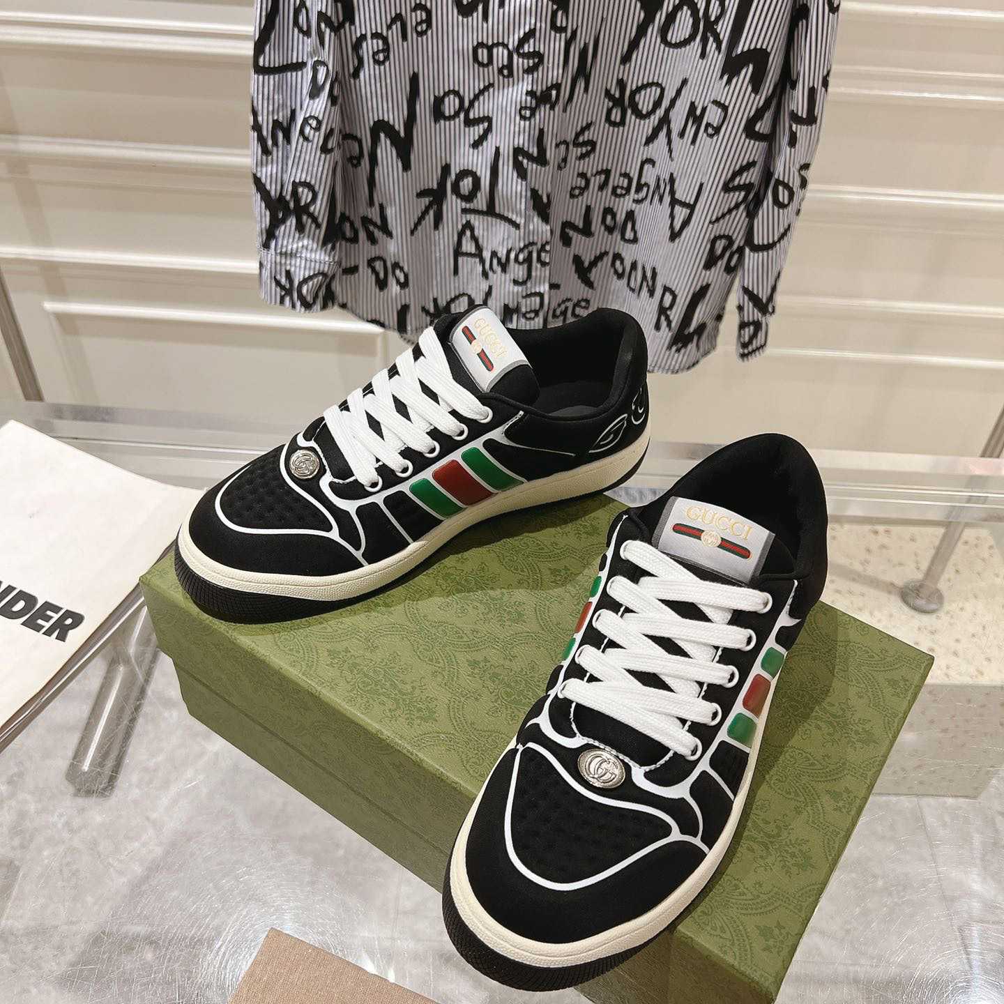 Gucci Screener Sneaker With Web - DesignerGu