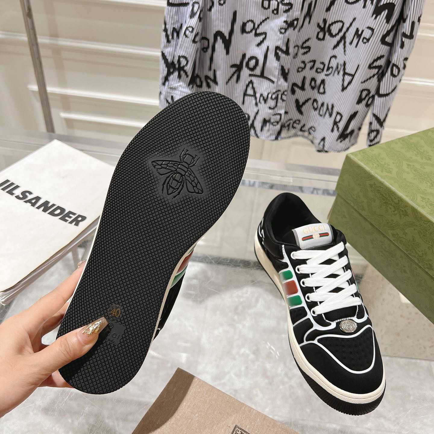 Gucci Screener Sneaker With Web - DesignerGu