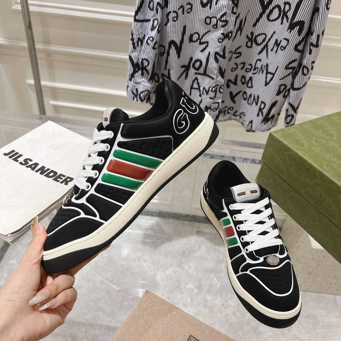 Gucci Screener Sneaker With Web - DesignerGu