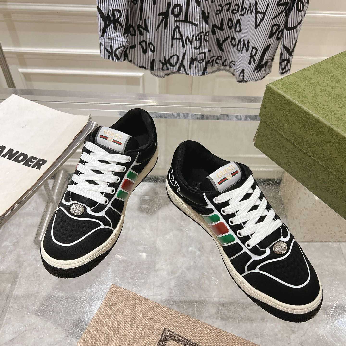 Gucci Screener Sneaker With Web - DesignerGu