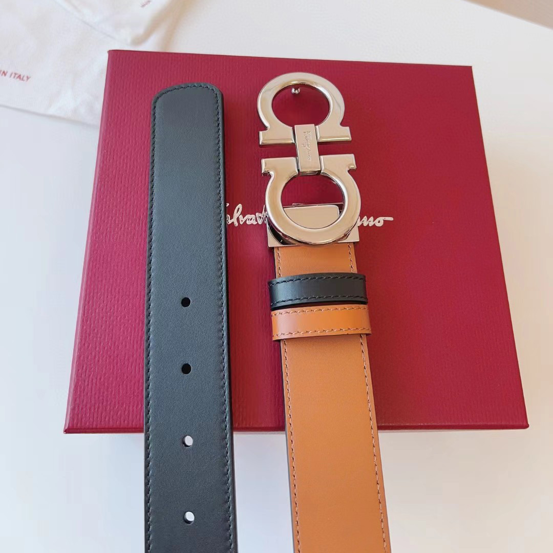 Ferragamo Reversible Leather Belt - DesignerGu