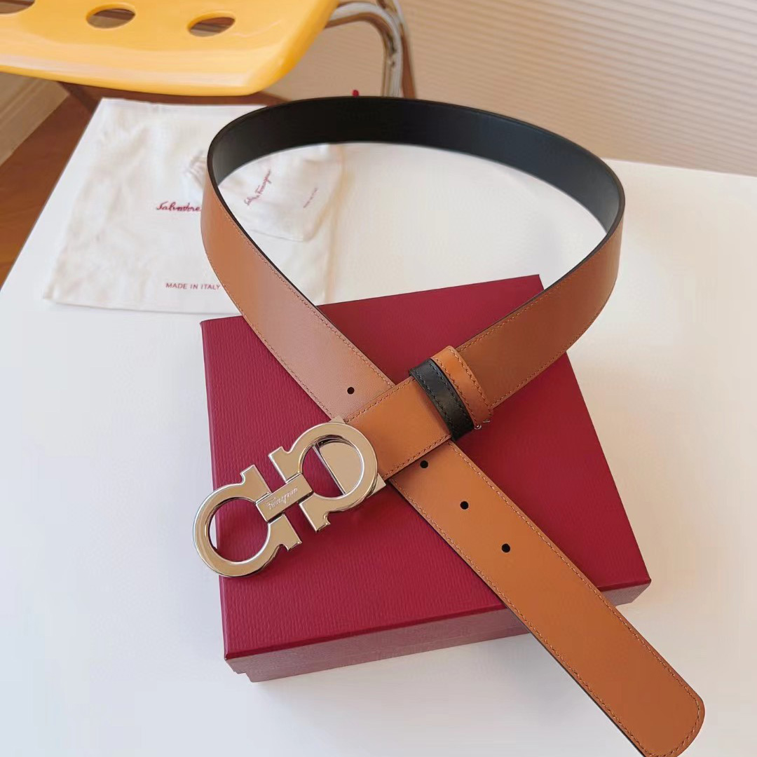 Ferragamo Reversible Leather Belt - DesignerGu