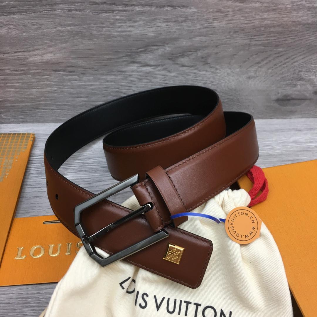 Louis Vuitton 35mm Leather Belt - DesignerGu