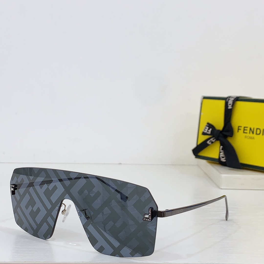 Fendi First Crystal Grey  Shield Sunglasses    FE4121US - DesignerGu