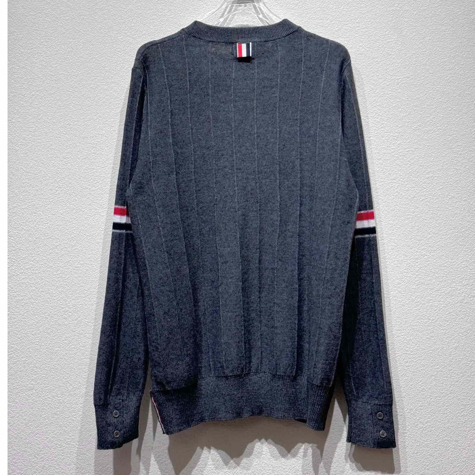 Thom Browne RWB-stripe Long-sleeve Jumper - DesignerGu