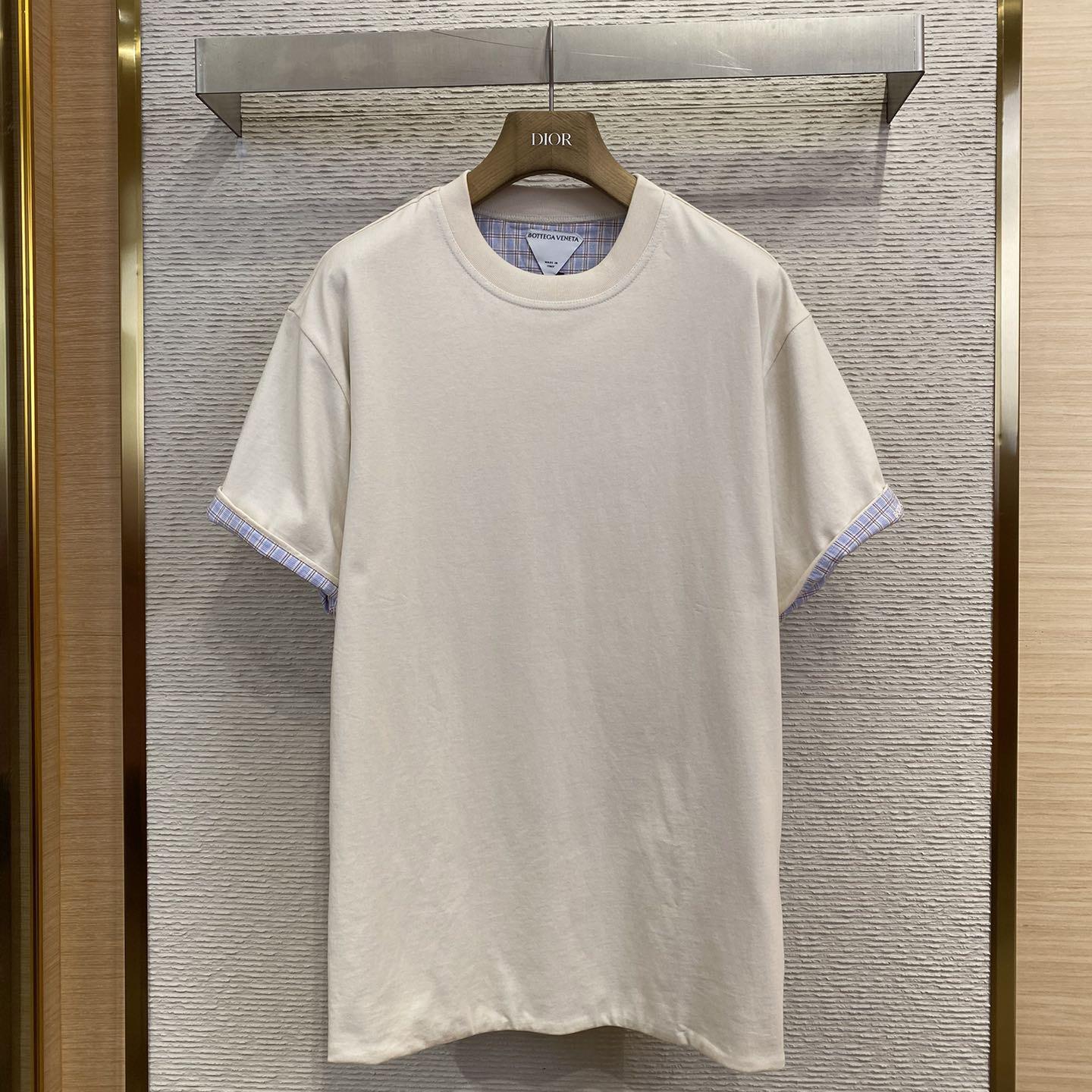 Bottega Veneta Double Layer Striped Cotton T-Shirt - DesignerGu