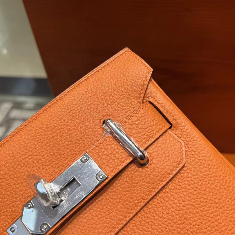 Hermes Orange 'Hac A Dos' Sling Backpack  (18-27-8cm) - DesignerGu