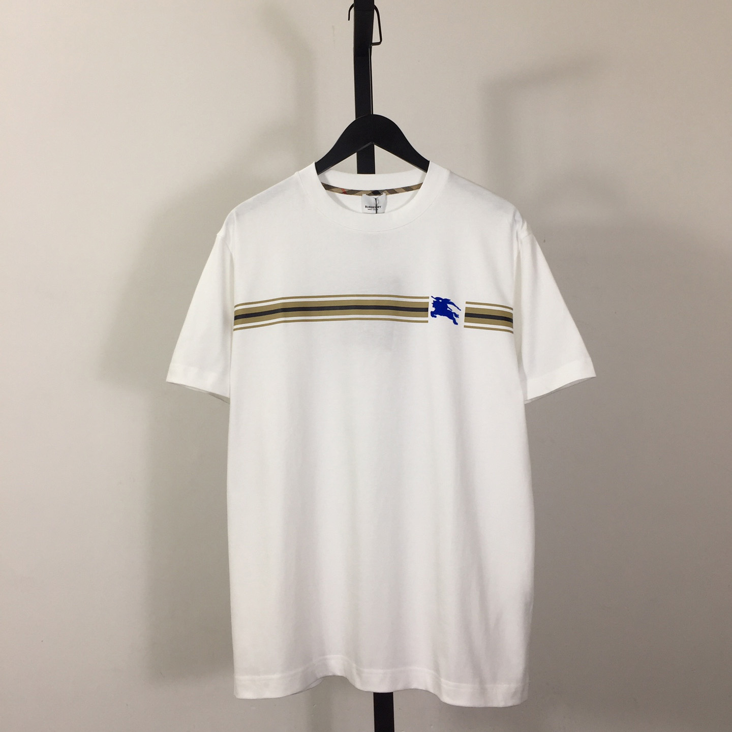 Burberry Striped-detail Cotton T-shirt - DesignerGu