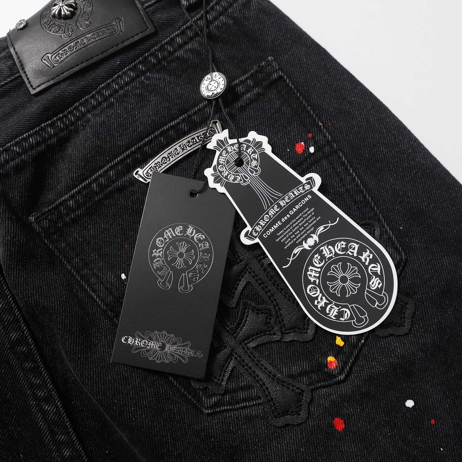 Chrome Hearts Cross Patch Denim Shorts - DesignerGu