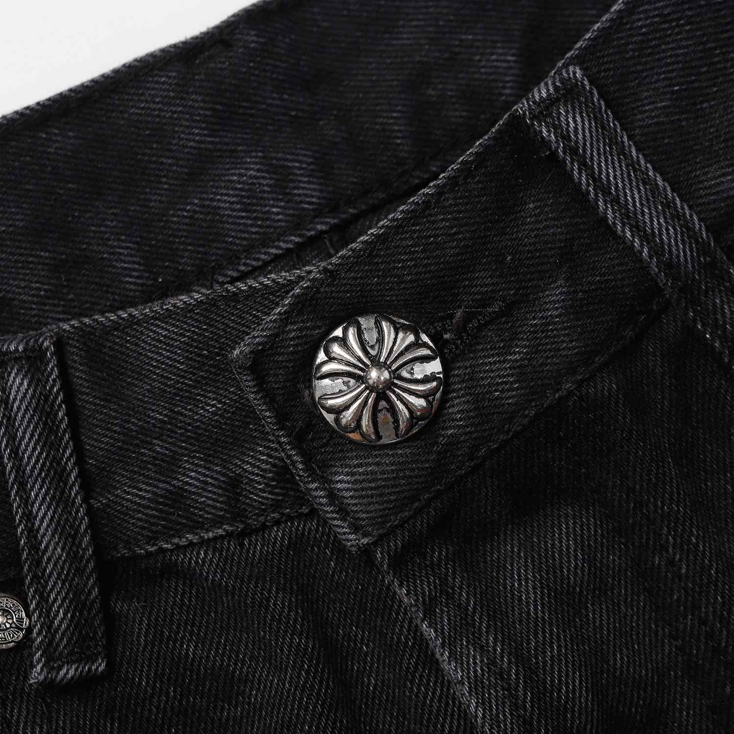 Chrome Hearts Cross Patch Denim Shorts - DesignerGu