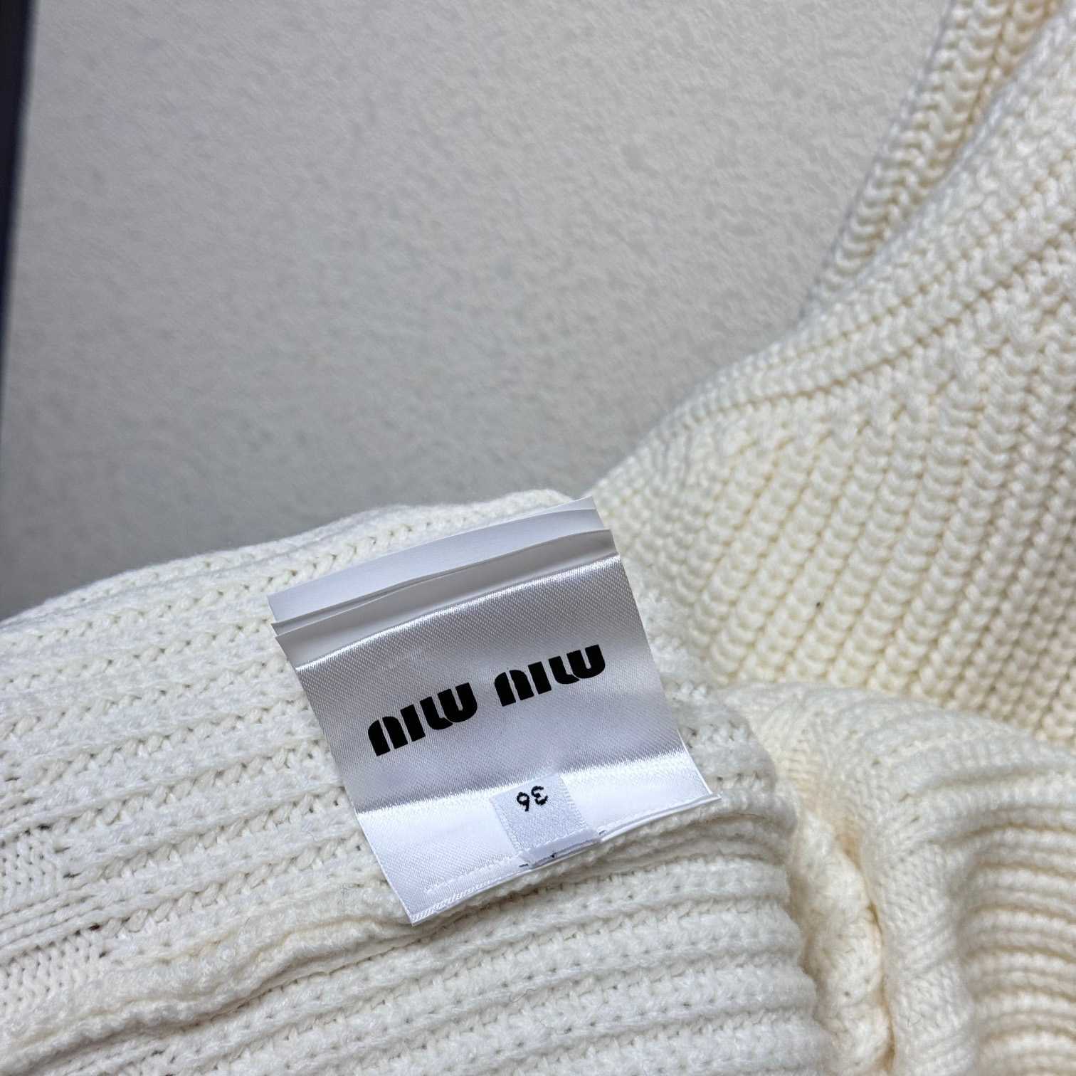 Miu Miu stripe-detail V-neck Cardigan - DesignerGu