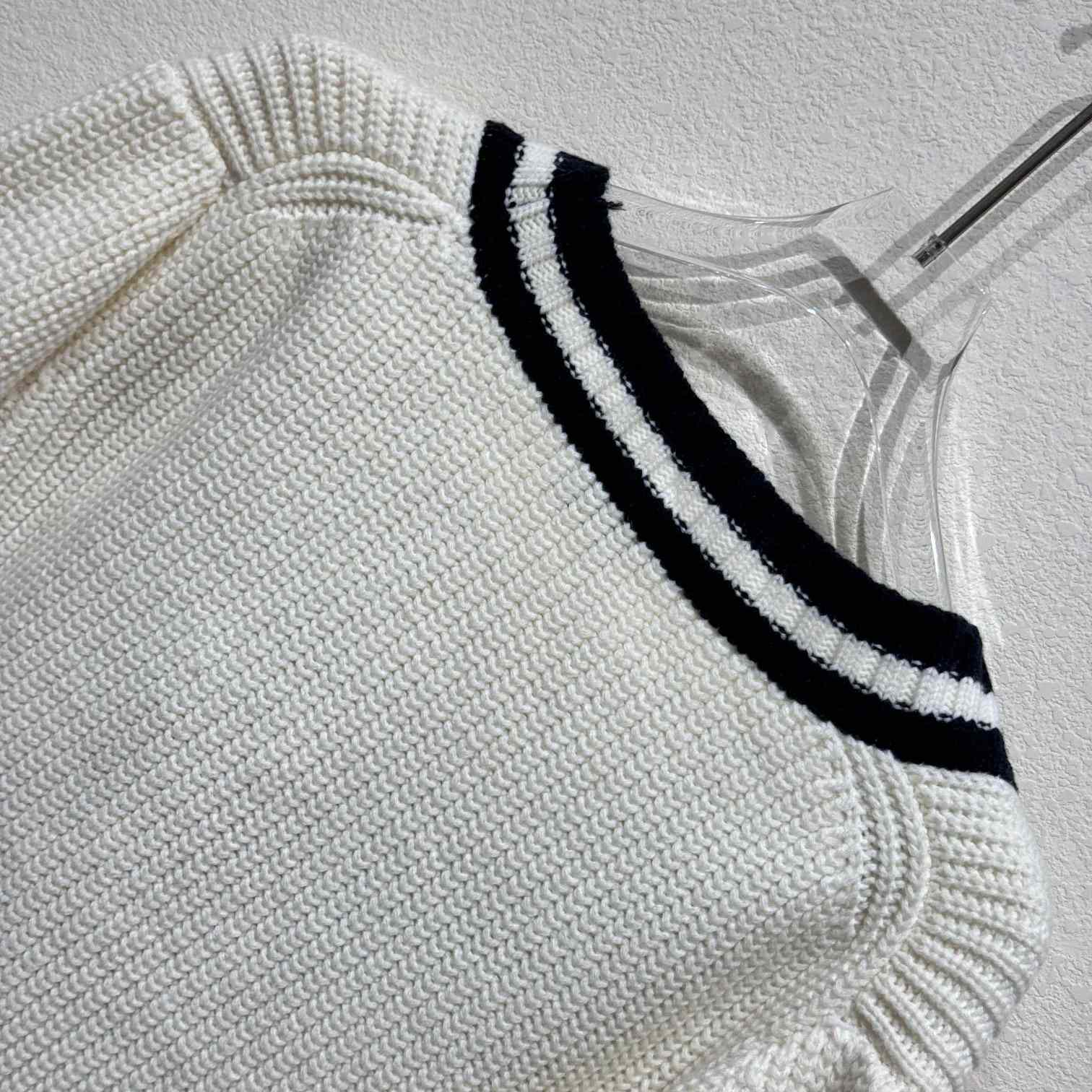 Miu Miu stripe-detail V-neck Cardigan - DesignerGu