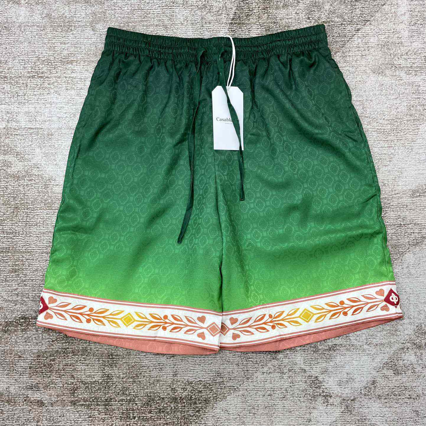 Casablanca Silk Shorts With Drawstring 'Unity Is Power'  CA3475 - DesignerGu