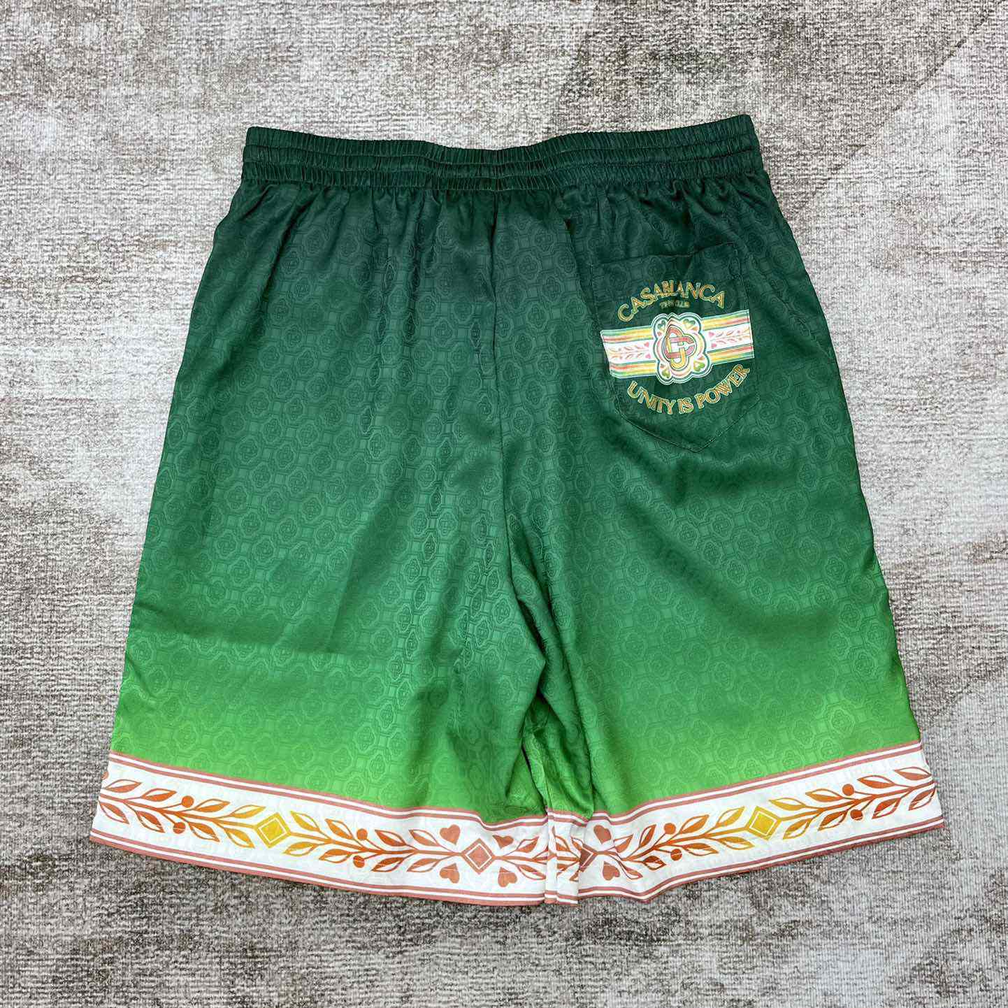 Casablanca Silk Shorts With Drawstring 'Unity Is Power'  CA3475 - DesignerGu