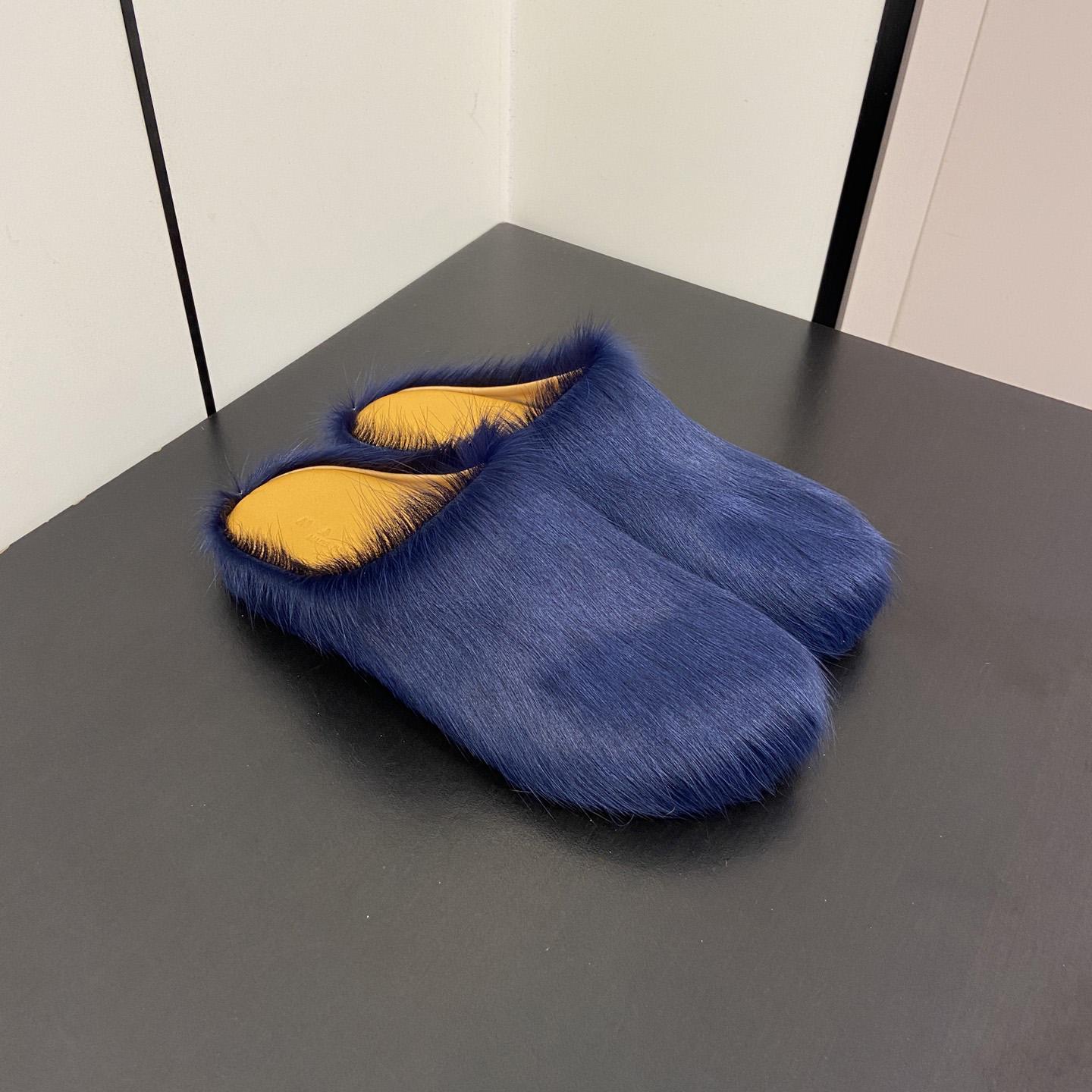 Marni Fussbet Sabot Calf-hair Slippers  - DesignerGu