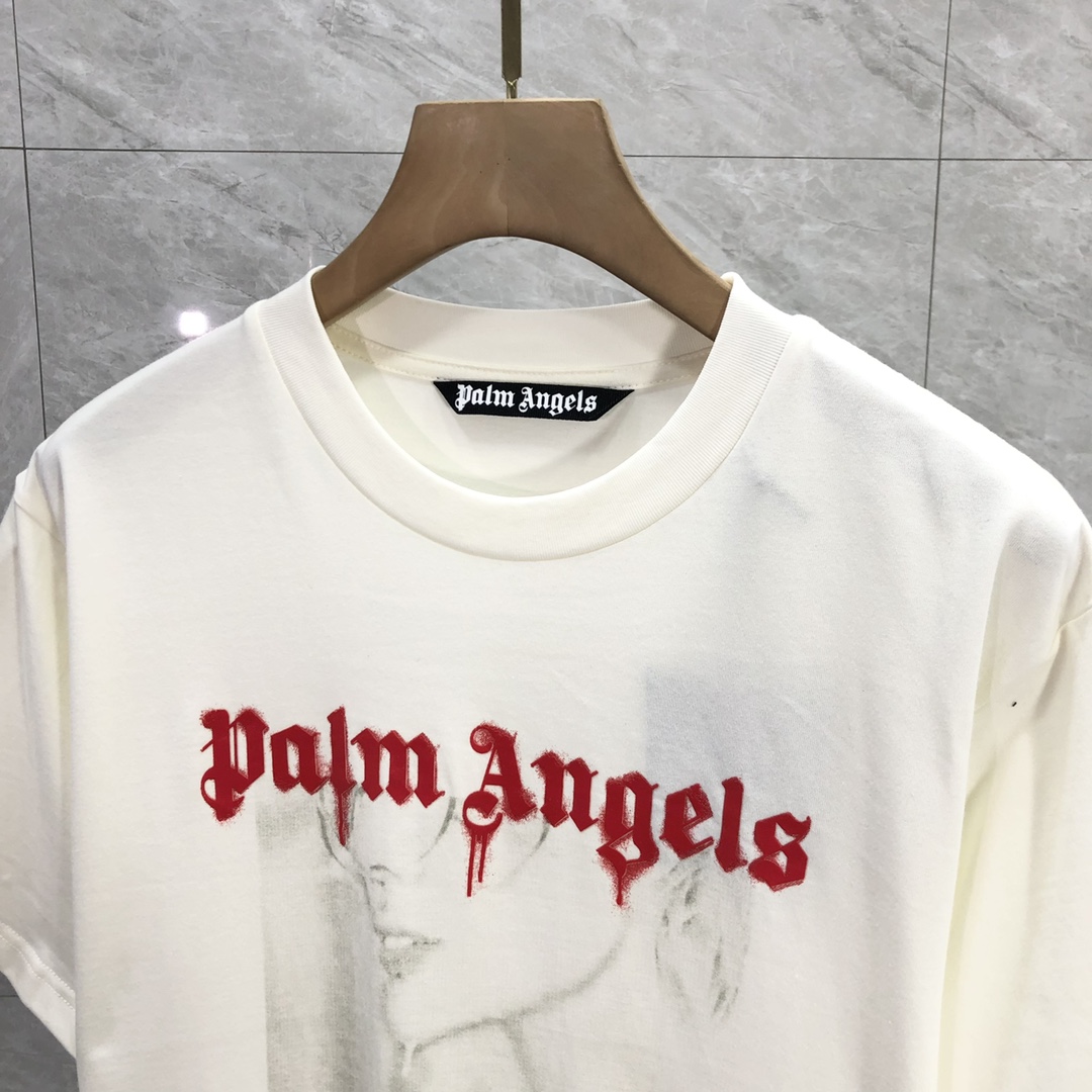 Palm Angels Portrait Pencil T-Shirt  - DesignerGu