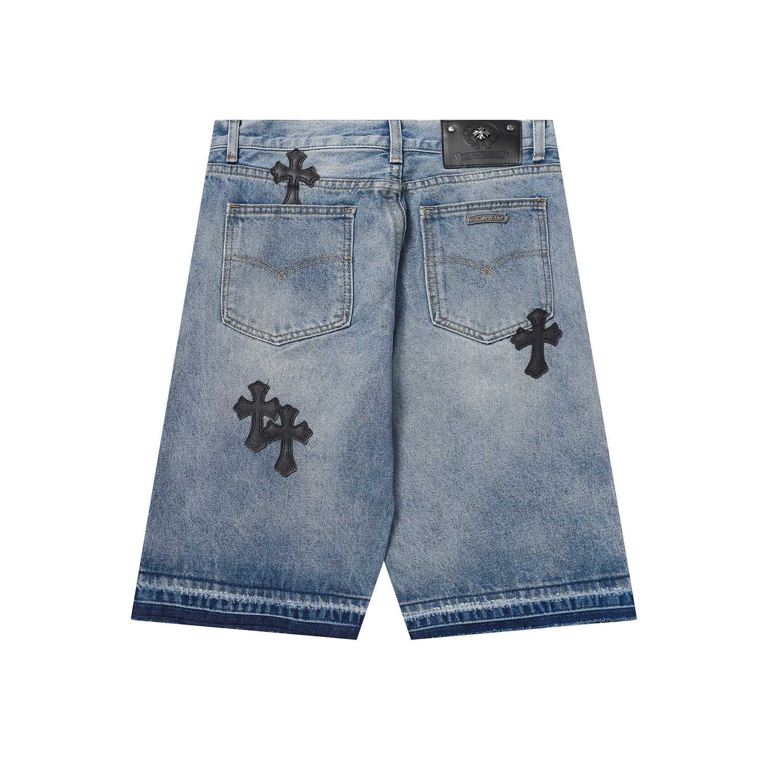 Chrome Hearts Cross Patch Denim Shorts - DesignerGu