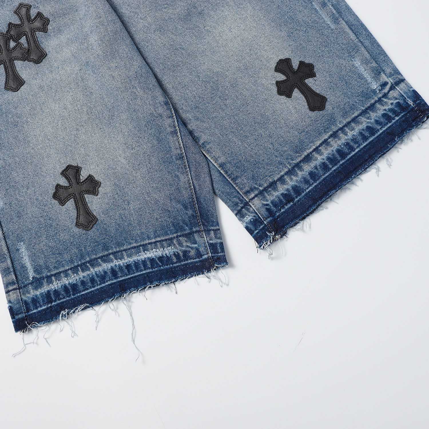 Chrome Hearts Cross Patch Denim Shorts - DesignerGu