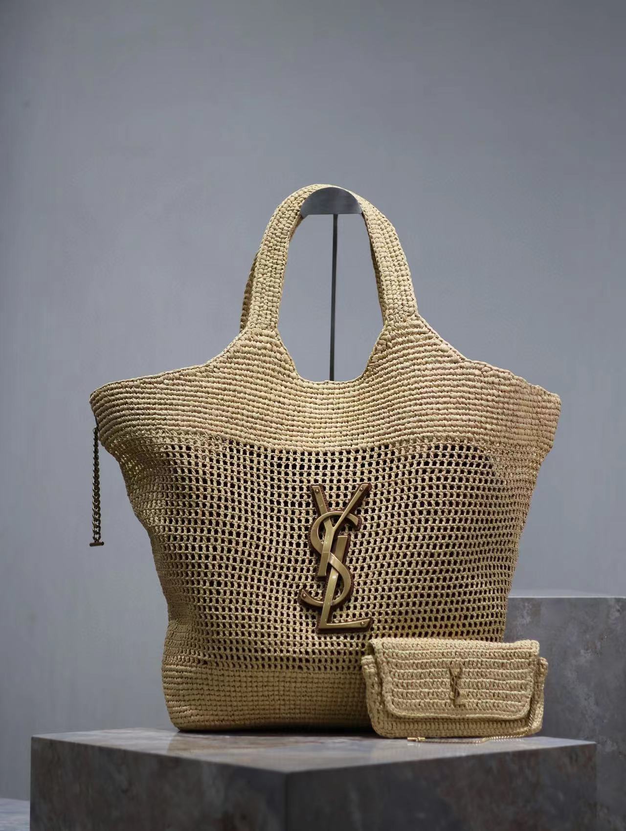 Saint Laurent Icare In Raffia - DesignerGu