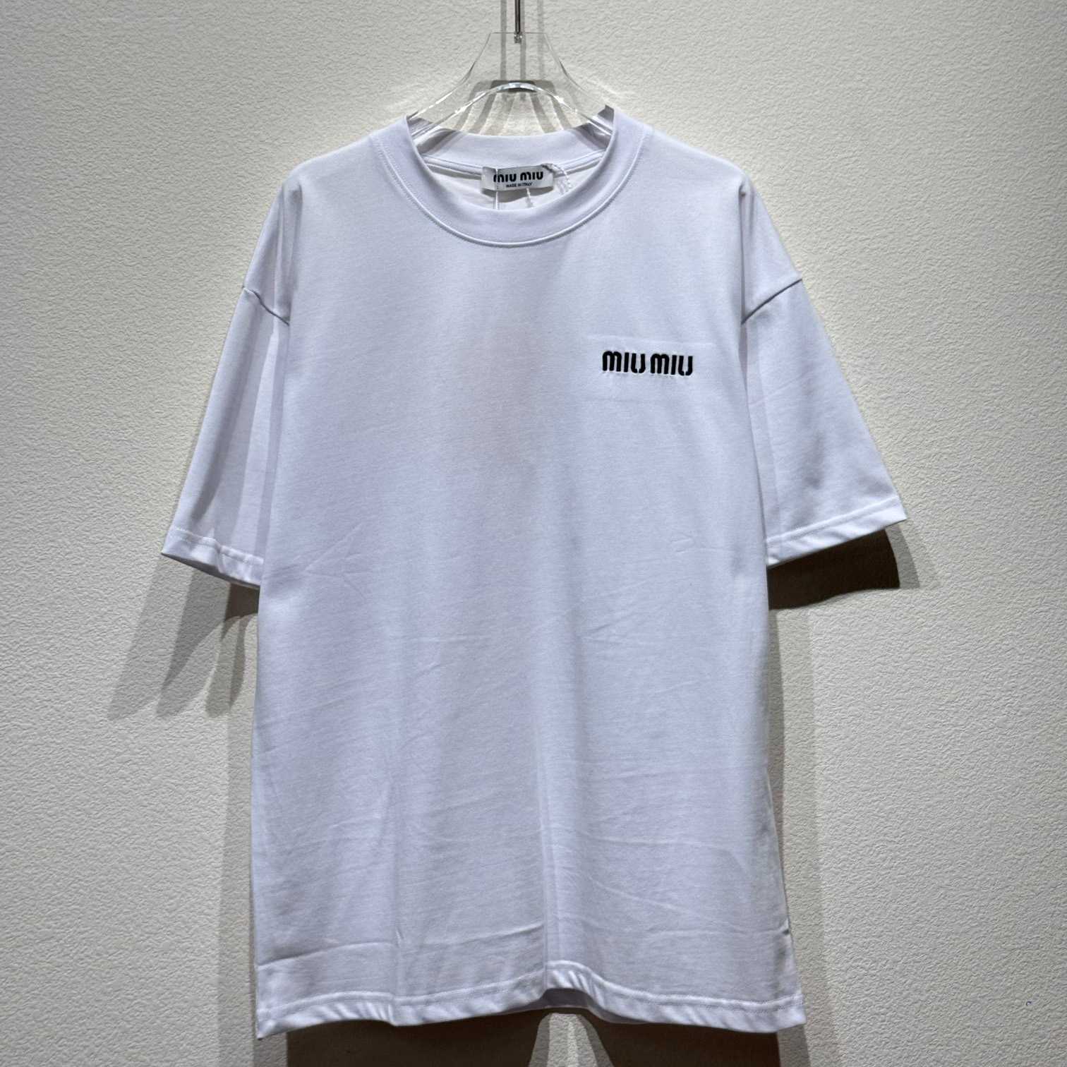 Miu Miu Logo Cotton T-shirt - DesignerGu