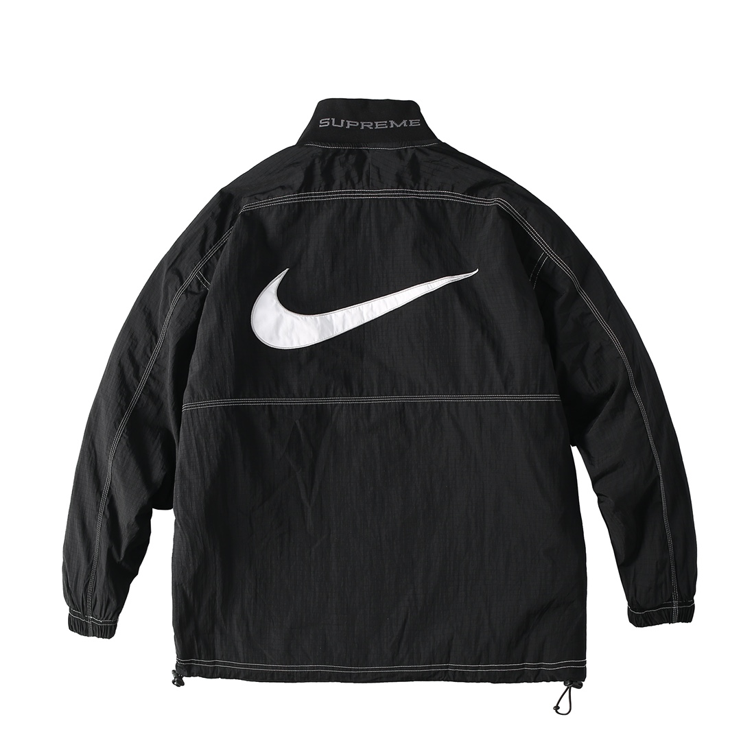 Supreme x Nike Ripstop Black Half-Zip Jacket  - DesignerGu