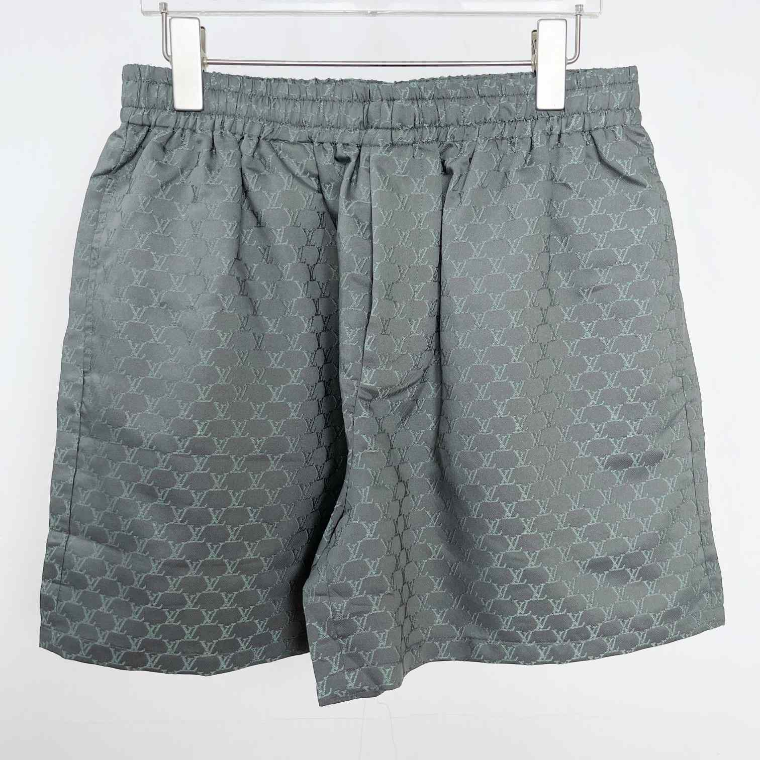 Louis Vuitton Drawstring Jacquard Silk-Blend Shorts   1AFRKG - DesignerGu