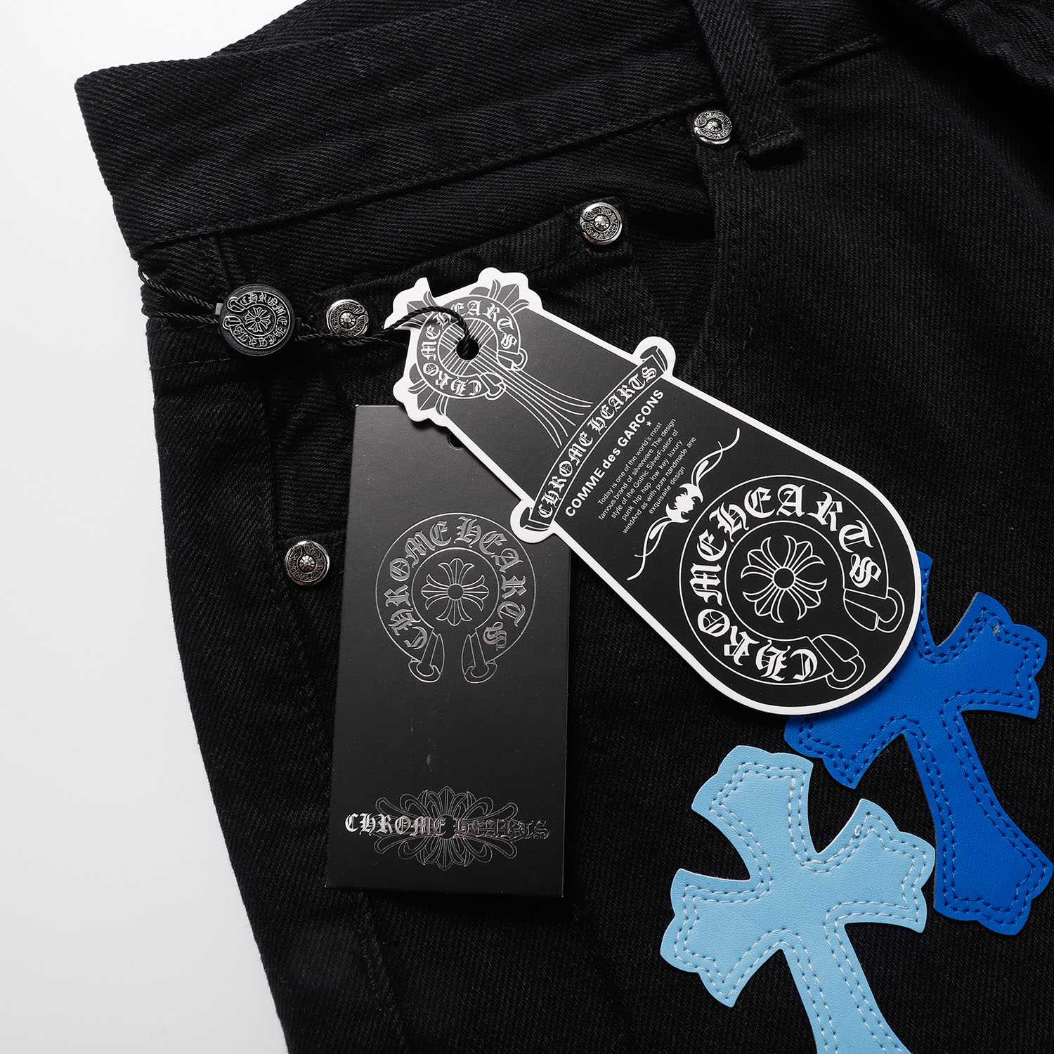 Chrome Hearts Cross Patch Denim Shorts - DesignerGu