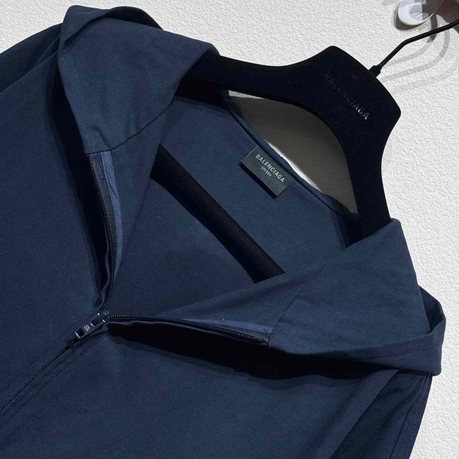 Balenciaga Blue Zip-Up Hoodie - DesignerGu