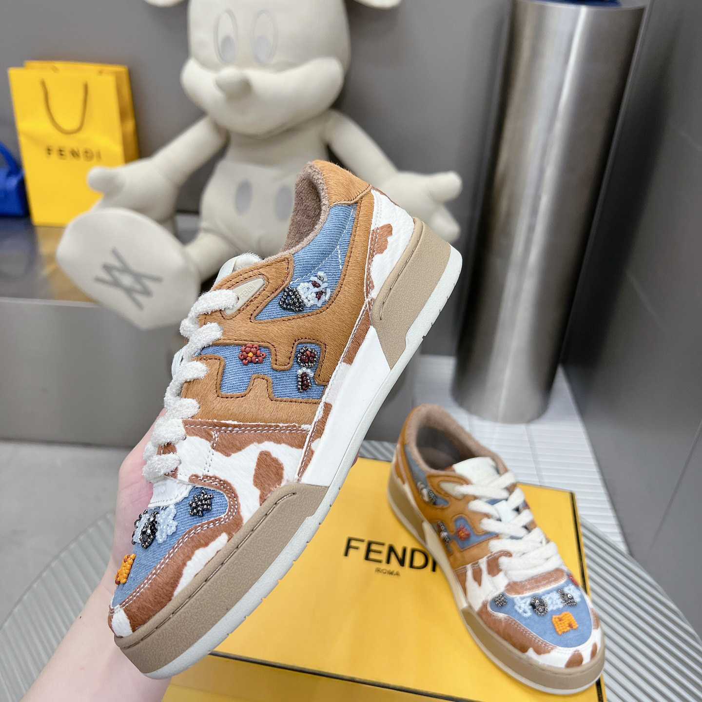 Fendi Match 'Cow Print Denim' - DesignerGu