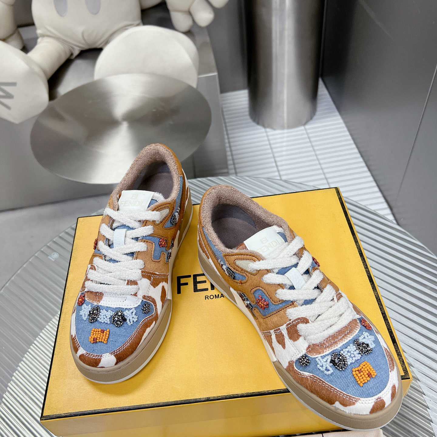 Fendi Match 'Cow Print Denim' - DesignerGu