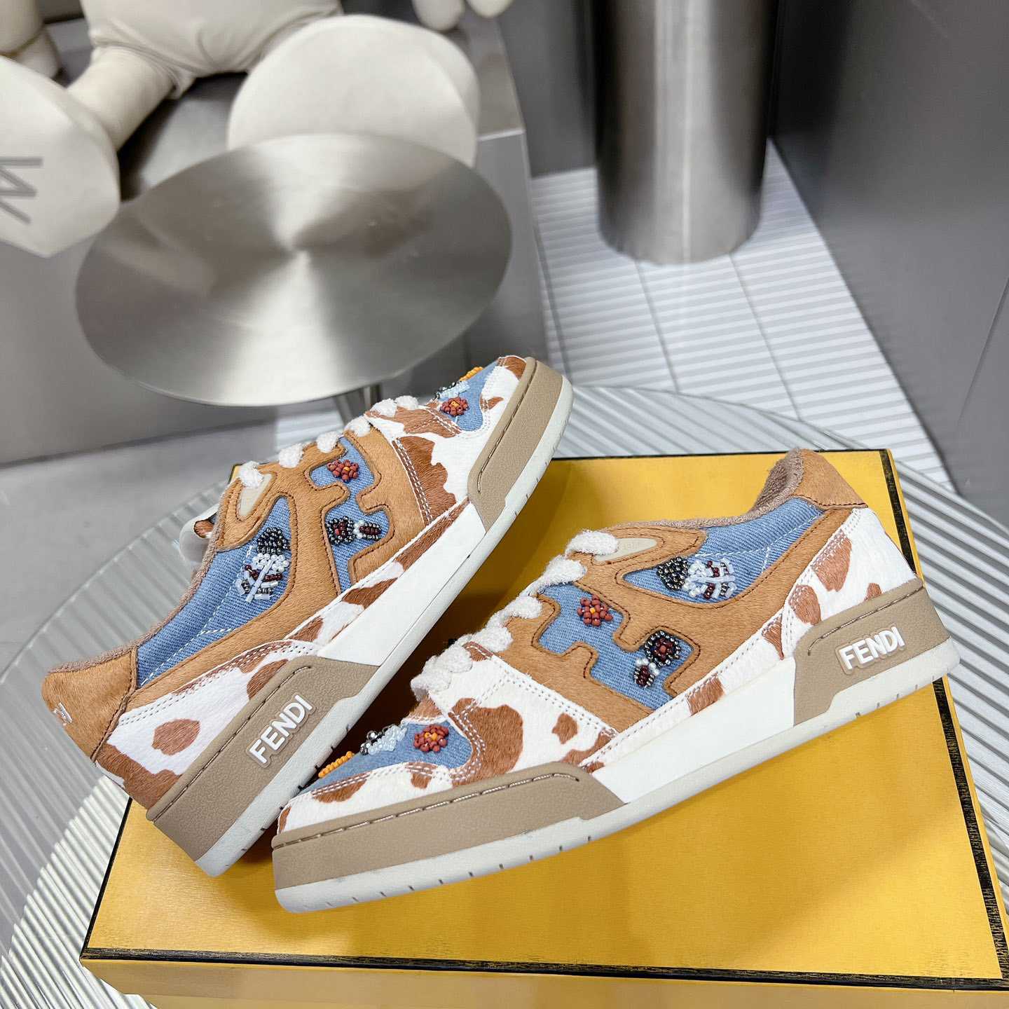 Fendi Match 'Cow Print Denim' - DesignerGu