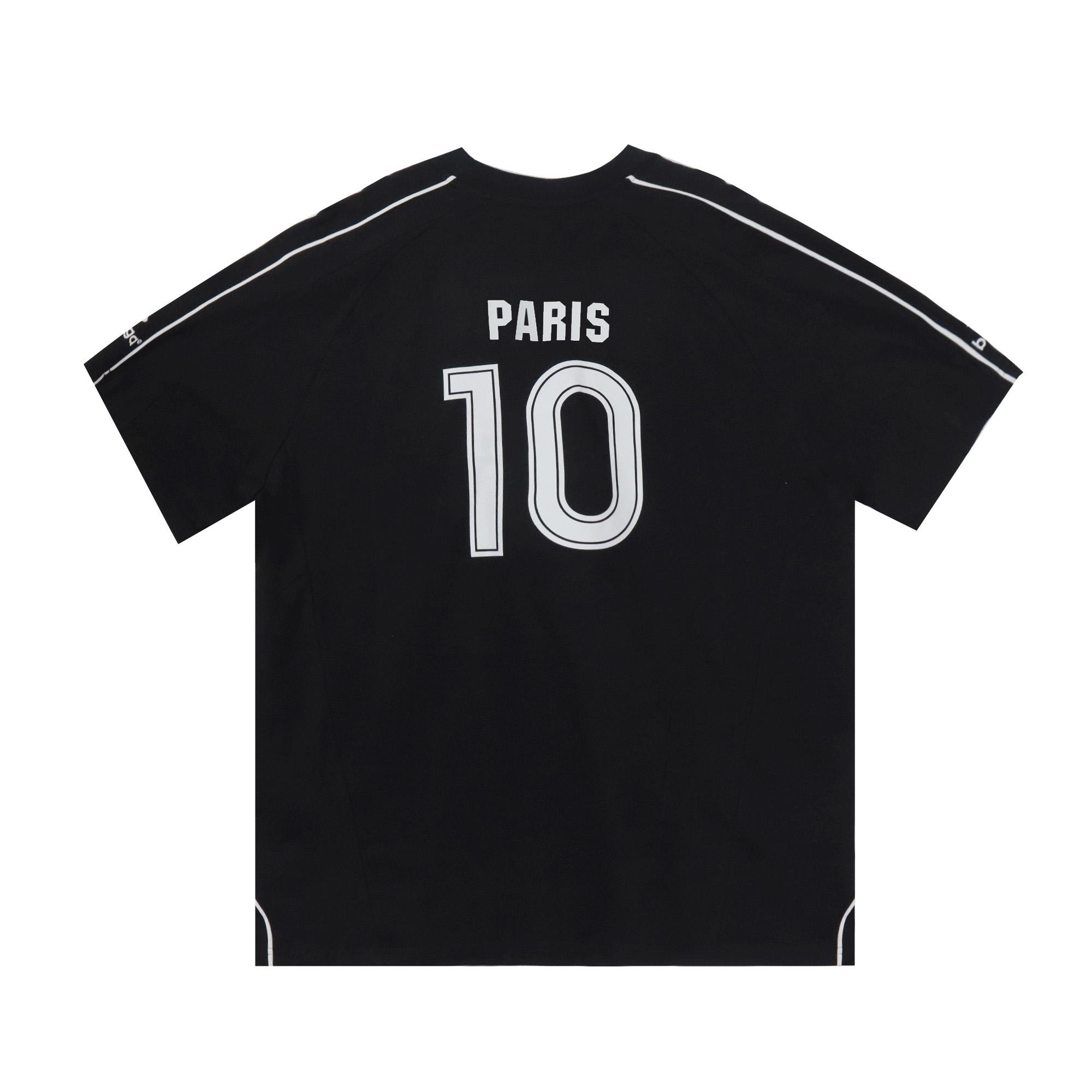 Balenciaga Paris Soccer T-Shirt Oversized In Black - DesignerGu