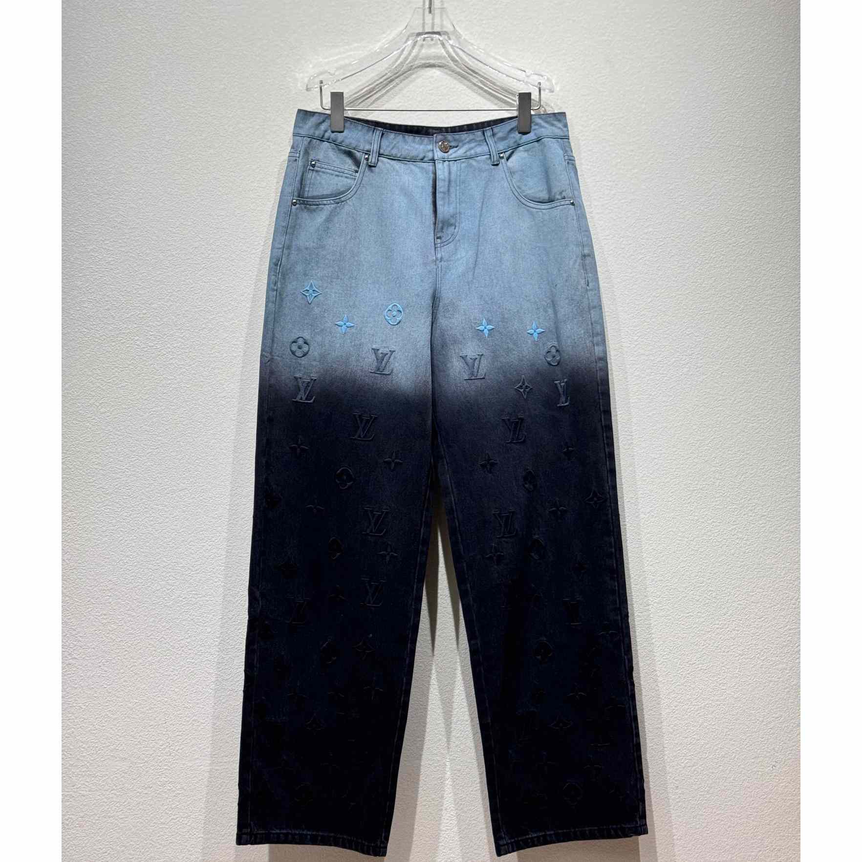 Louis Vuitton Embroidered Denim Pants    - DesignerGu