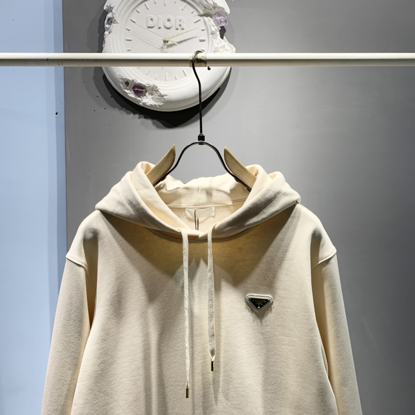 Prada Cotton Fleece Hoodie - DesignerGu