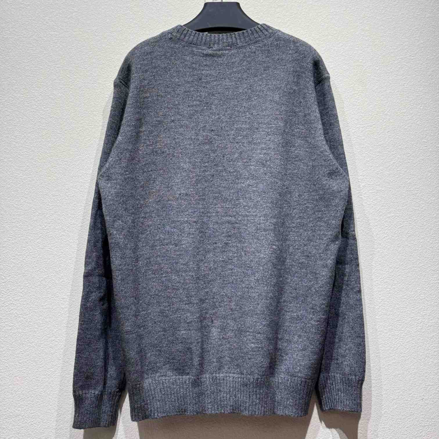 Prada Cashmere And Wool Prada Logo Crew-neck Sweater - DesignerGu