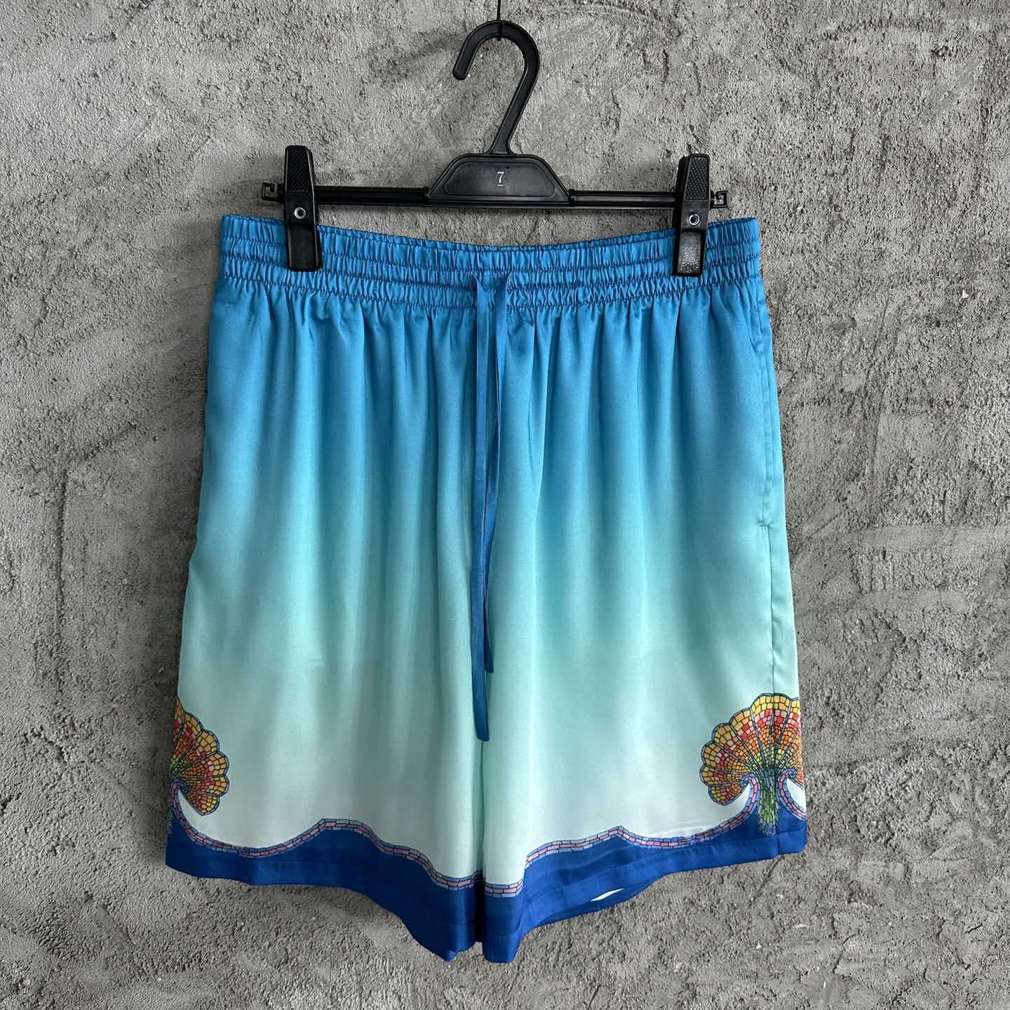 Casablanca Silk Shorts With Drawstring 'Coquillage Color' - DesignerGu