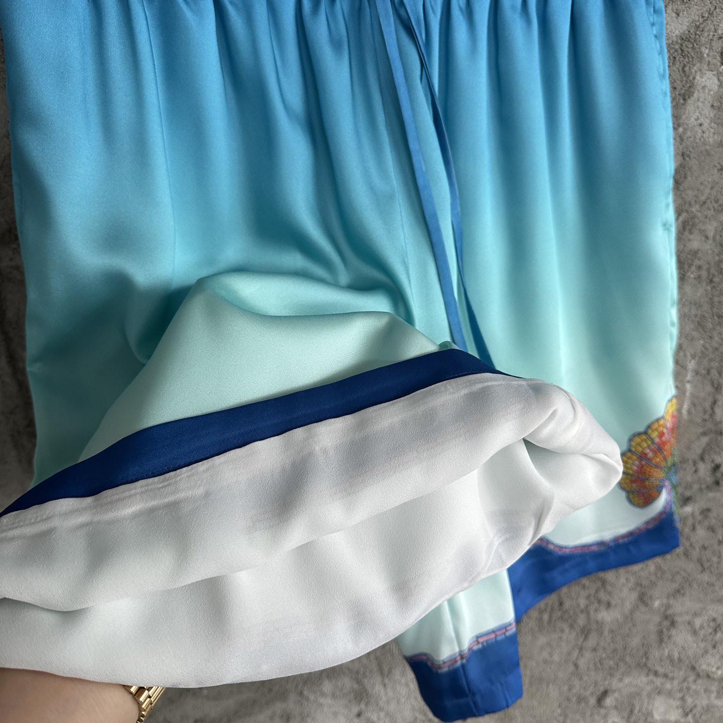 Casablanca Silk Shorts With Drawstring 'Coquillage Color' - DesignerGu