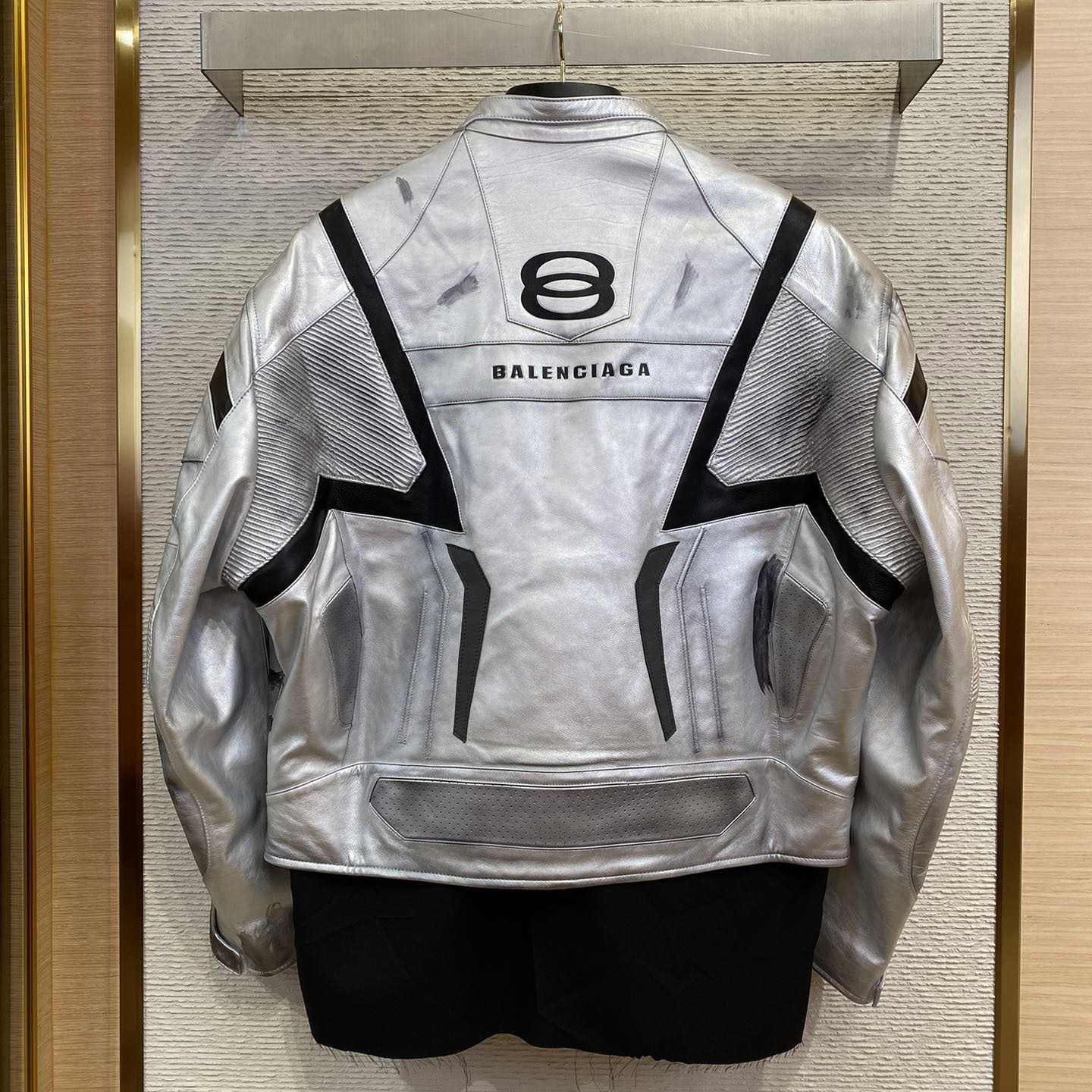 Balenciaga Unity Sports Icon Racer Jacket In Silver - DesignerGu