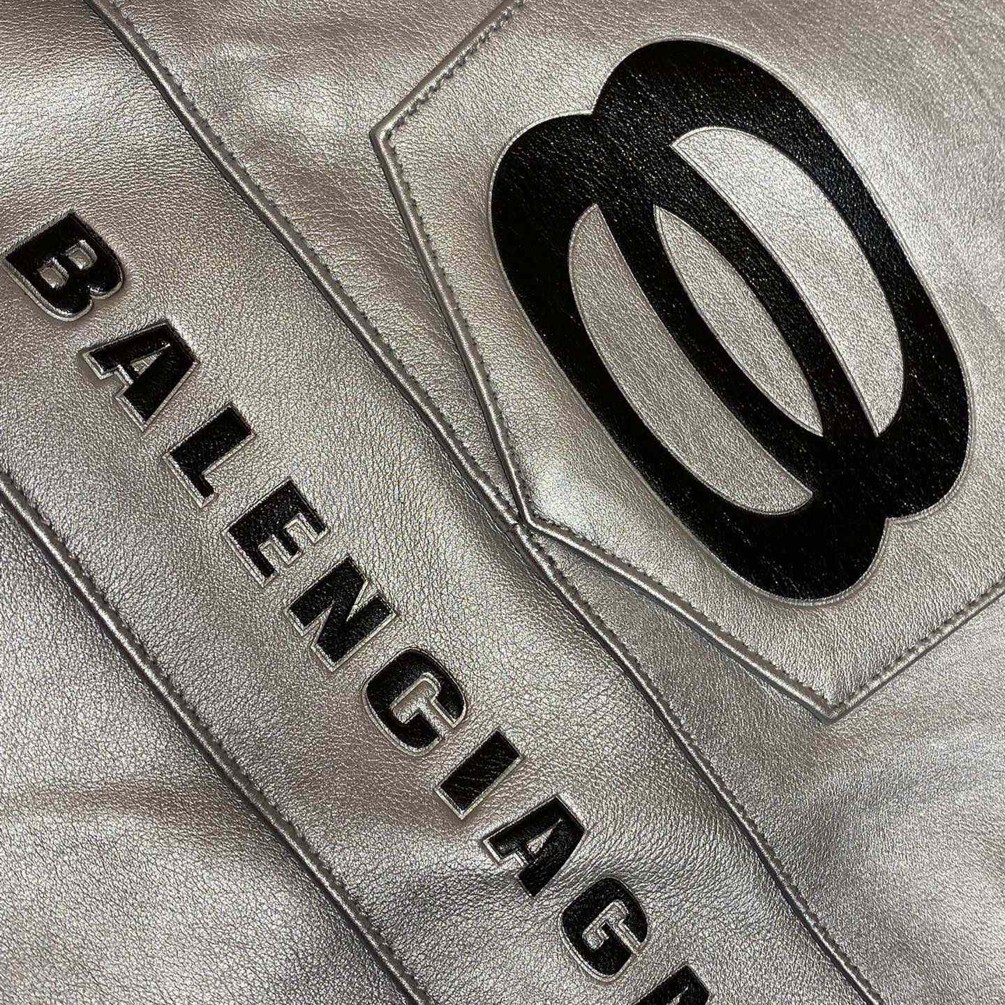 Balenciaga Unity Sports Icon Racer Jacket In Silver - DesignerGu