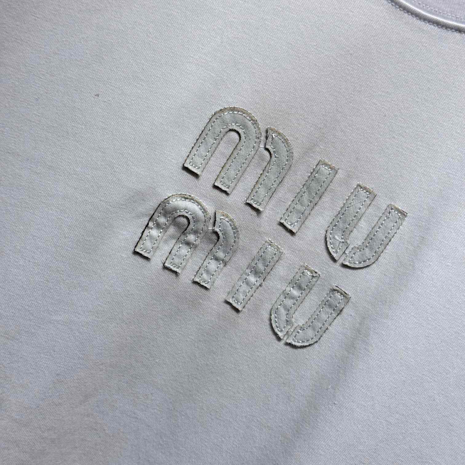 Miu Miu Logo Cotton T-shirt - DesignerGu