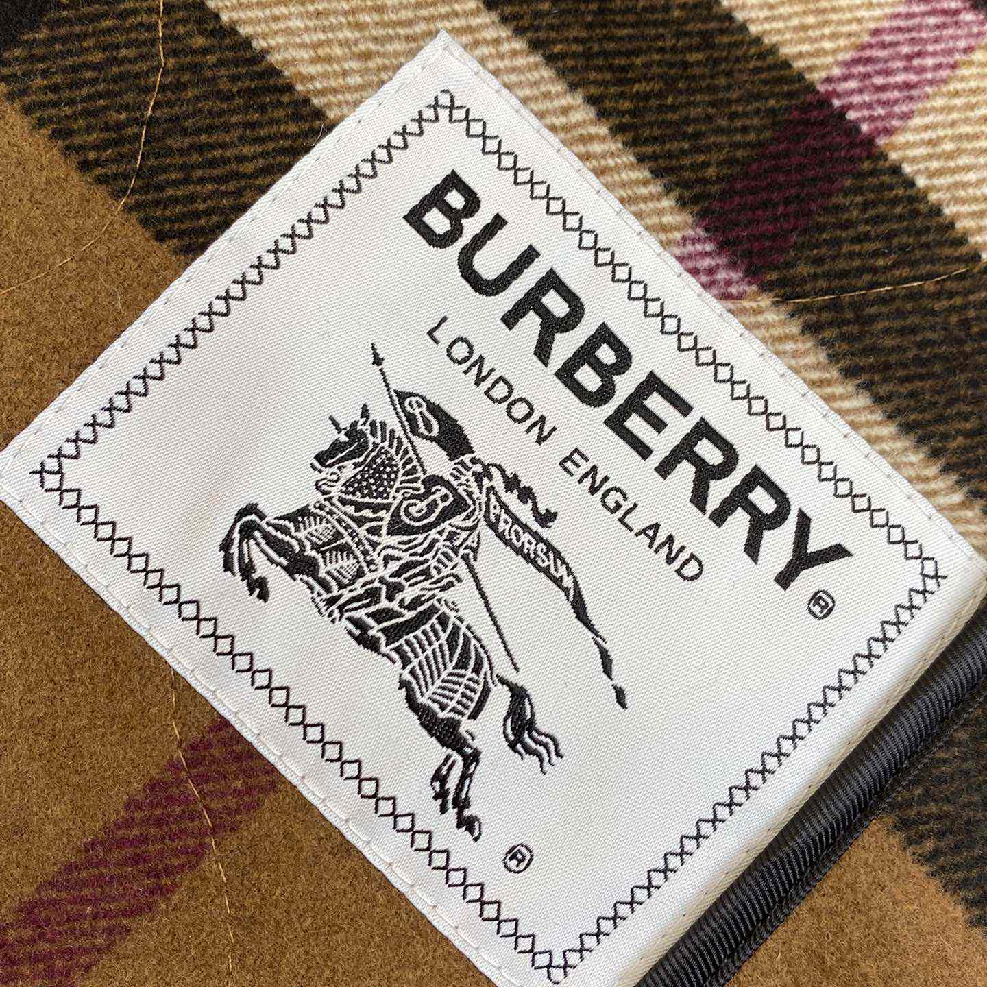 Burberry Check Wool Blend Bomber Jacket - DesignerGu