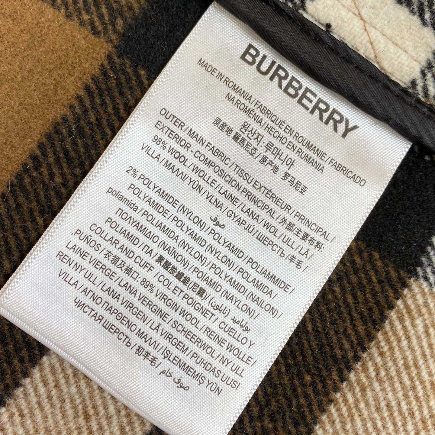 Burberry Check Wool Blend Bomber Jacket - DesignerGu