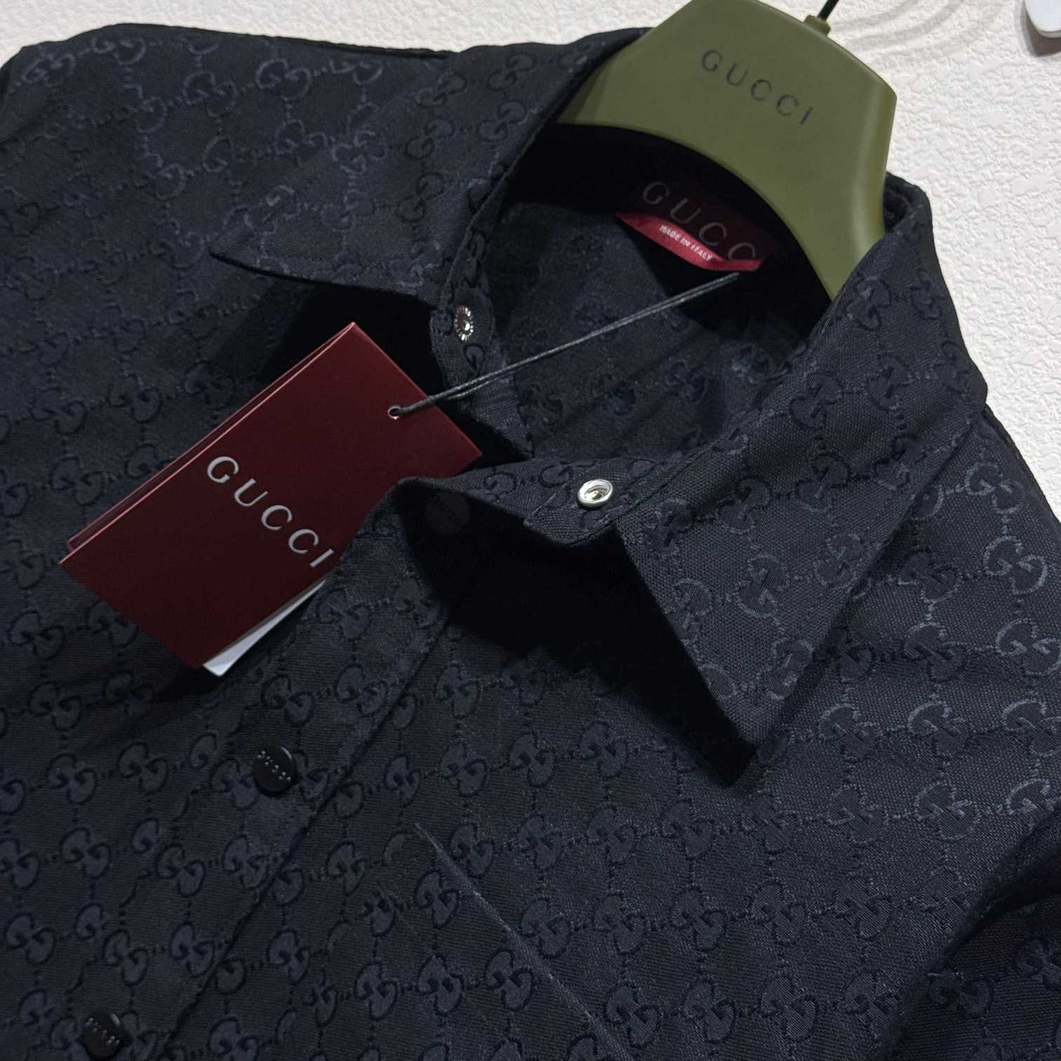 Gucci Shirt With GG Pattern - DesignerGu