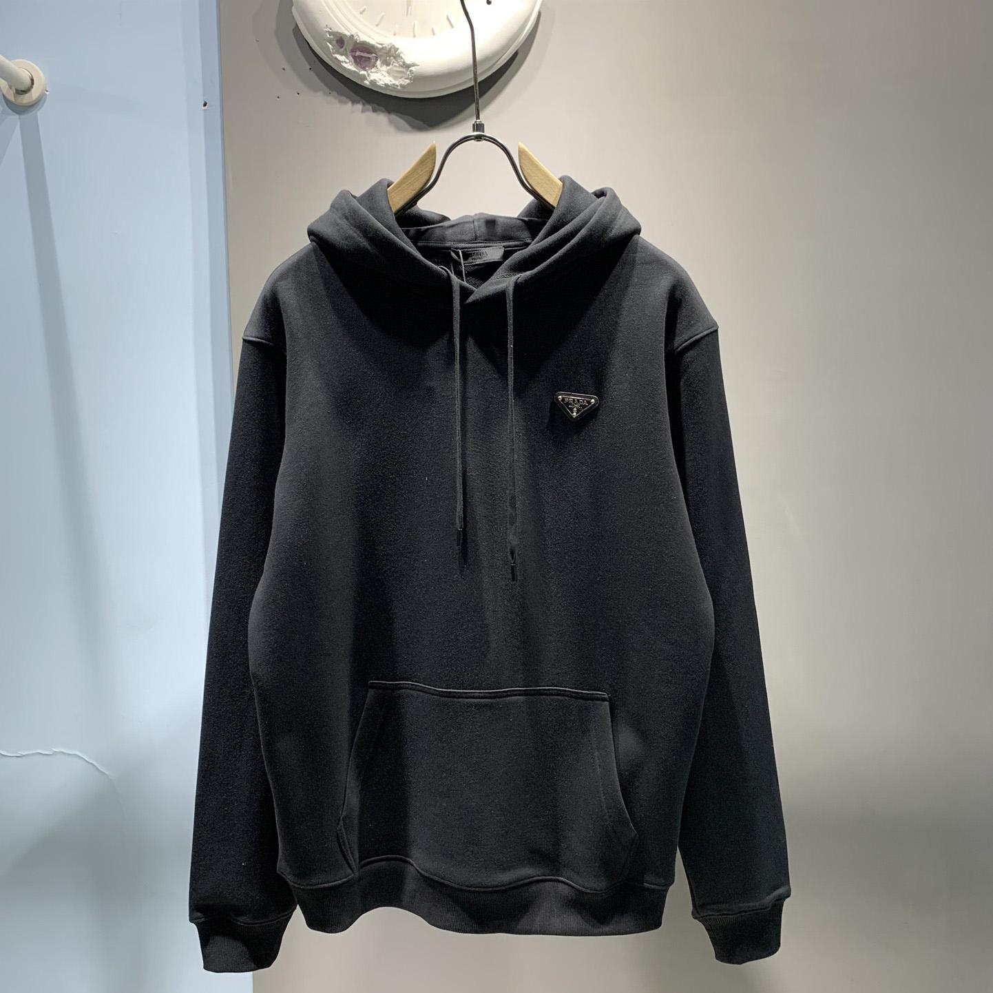 Prada Cotton Fleece Hoodie - DesignerGu