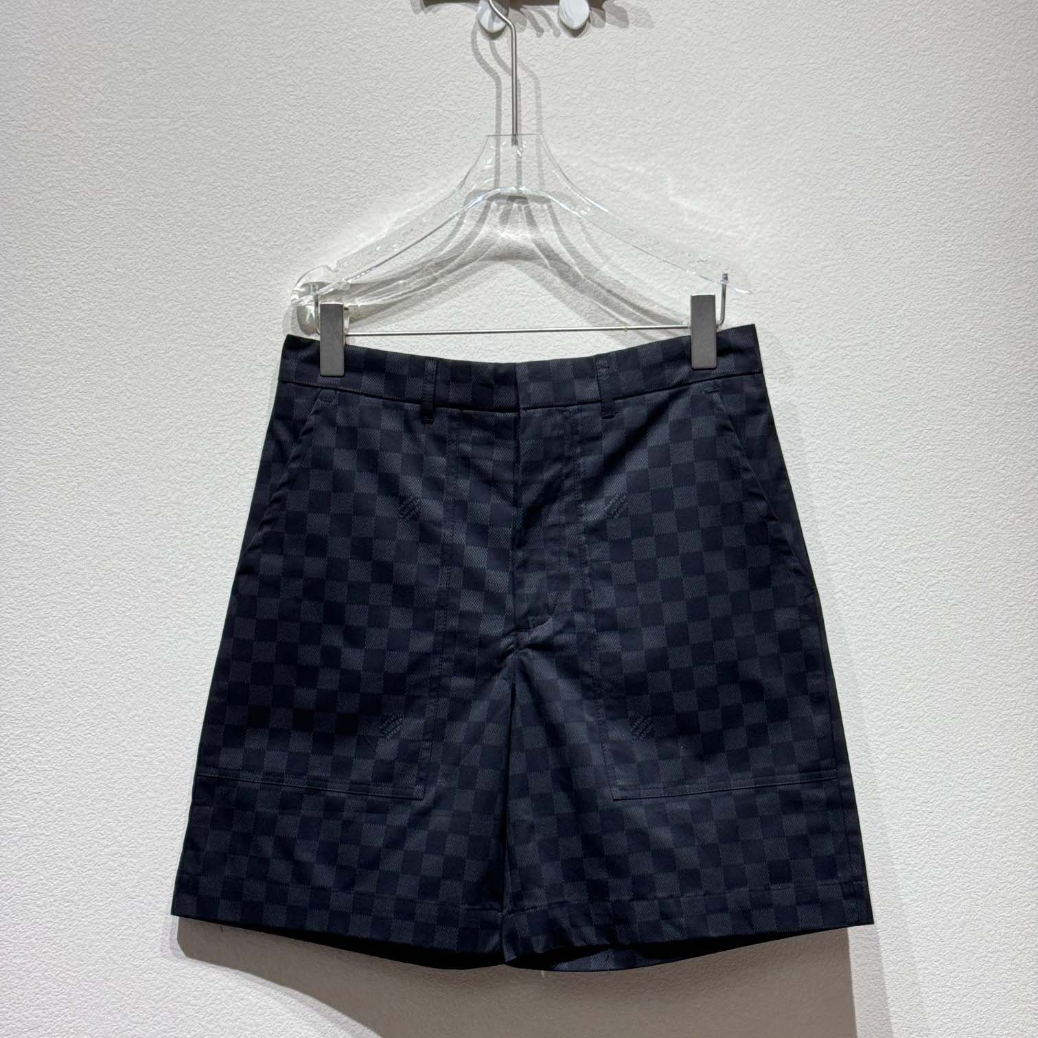 Louis Vuitton Damier Cotton Casual Shorts   1AFVSY - DesignerGu