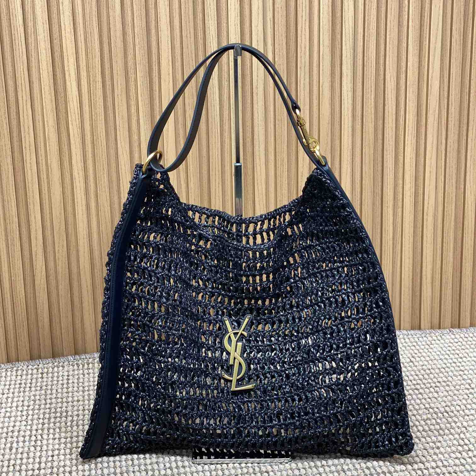 Saint Laurent Oxalis Bag In Raffia Macrame - DesignerGu