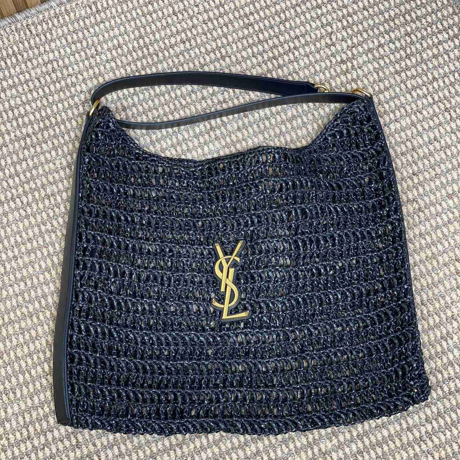 Saint Laurent Oxalis Bag In Raffia Macrame - DesignerGu