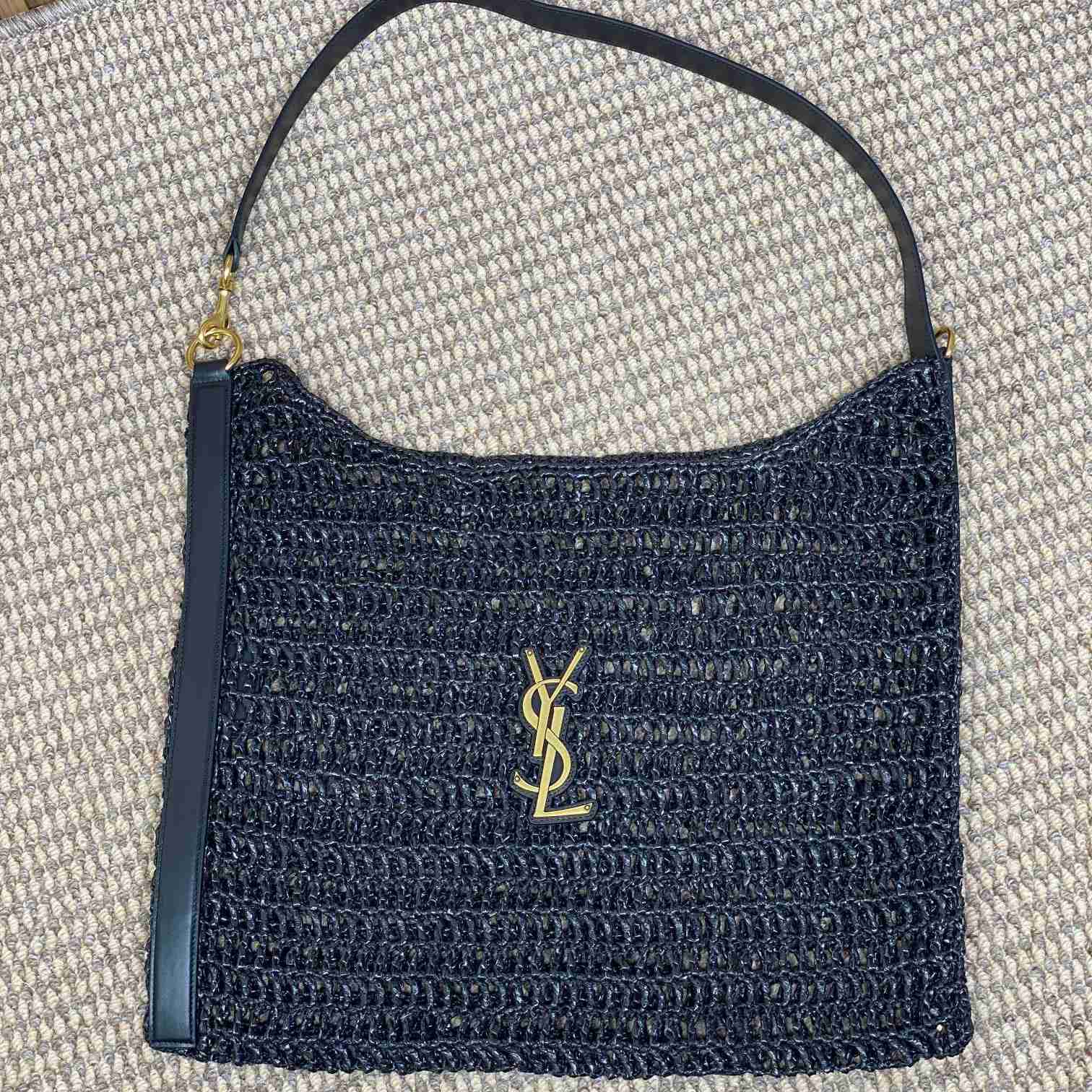 Saint Laurent Oxalis Bag In Raffia Macrame - DesignerGu