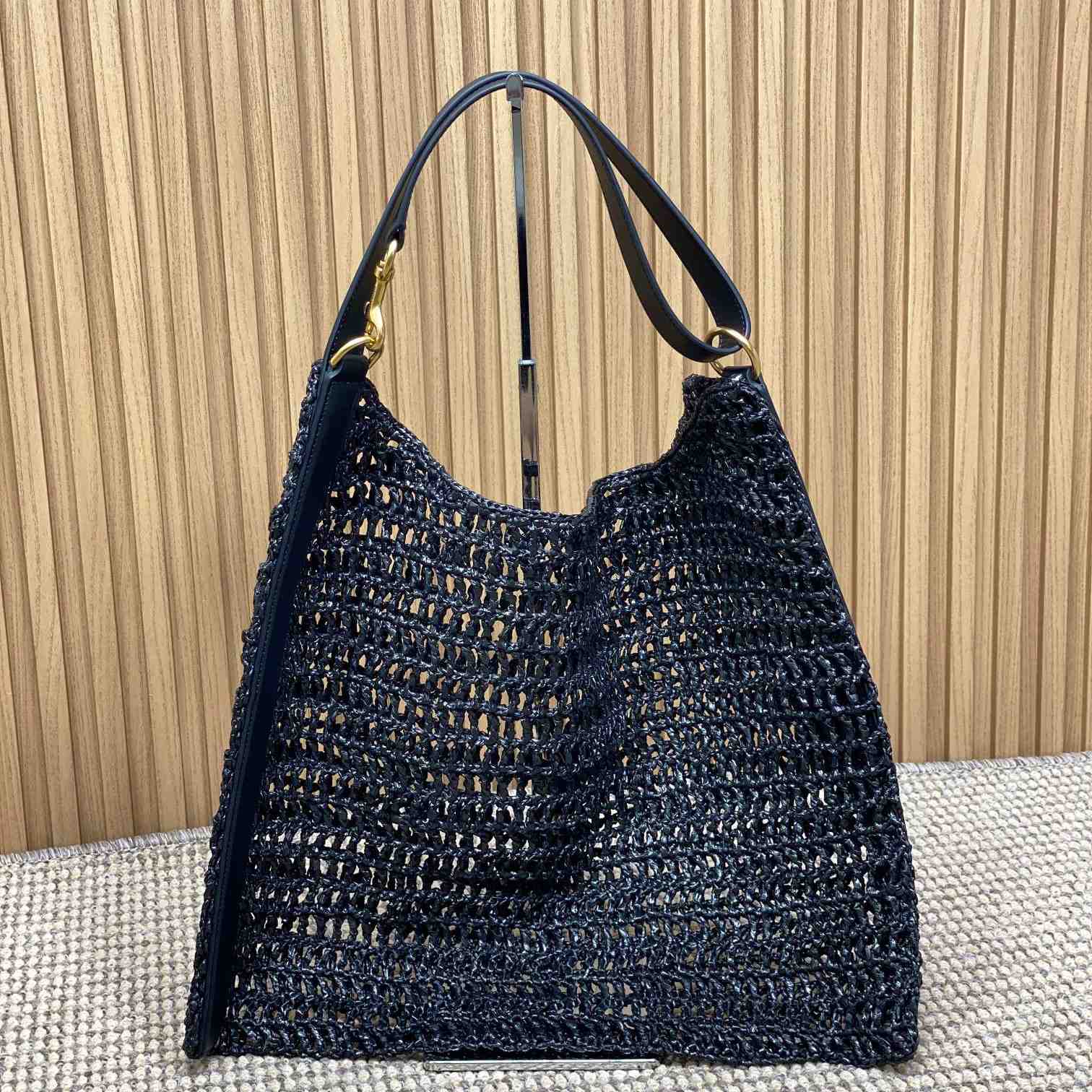 Saint Laurent Oxalis Bag In Raffia Macrame - DesignerGu