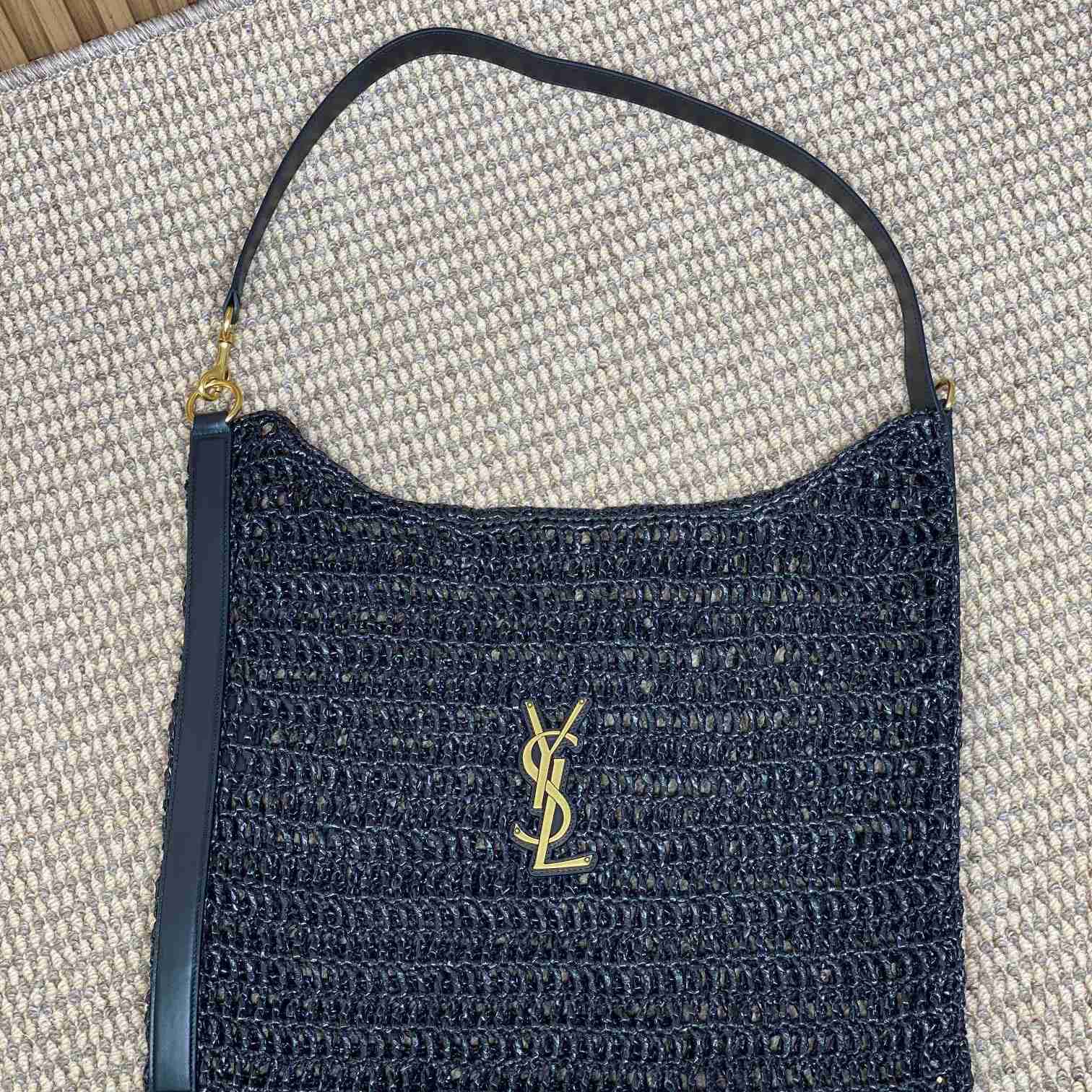 Saint Laurent Oxalis Bag In Raffia Macrame - DesignerGu